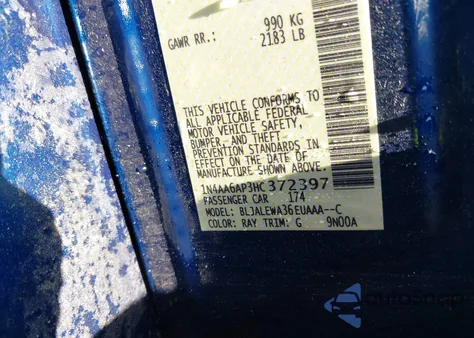 2017 Nissan Maxima 3.5 Sl из США, поврежденный, VIN 1N4AA6AP3HC372397